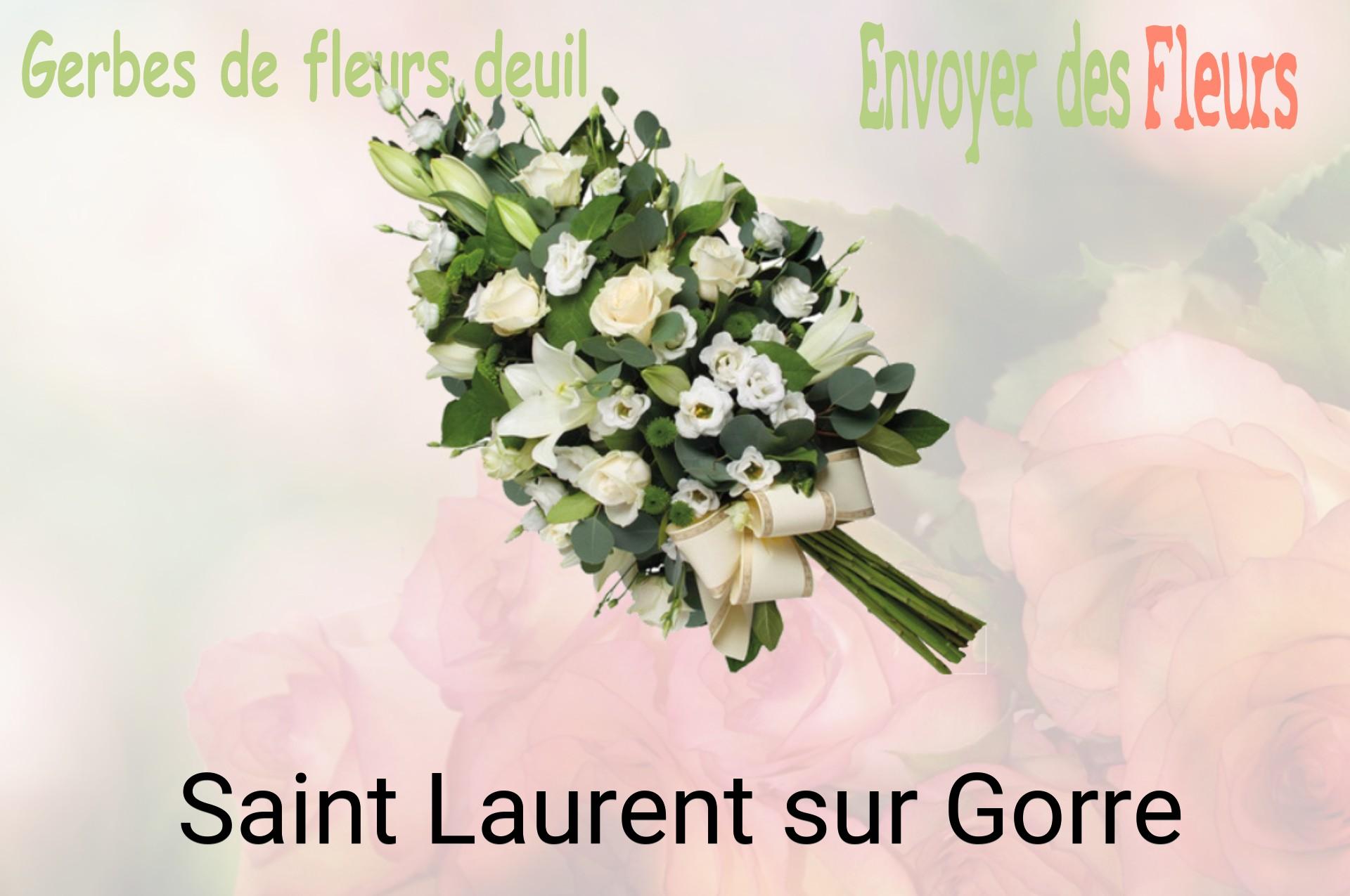 Gerbe de fleurs de deuil livrée à Saint-Laurent-sur-Gorre